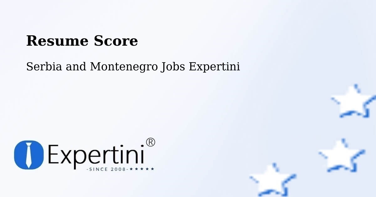 Resume Score & Job Description Match Tool – Viking - Serbia and Montenegro Jobs Expertini